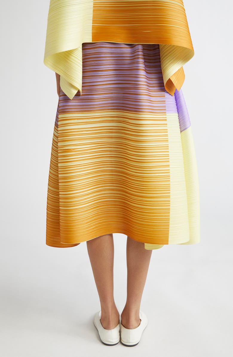 Pleats Please Issey Miyake Photon Bounce Midi Skirt, Alternate, color,