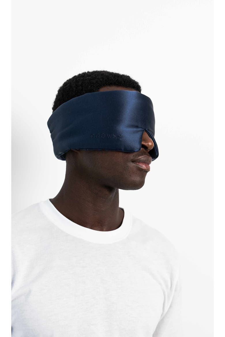 Silk Sleep Mask, Alternate, color, Midnight Blue