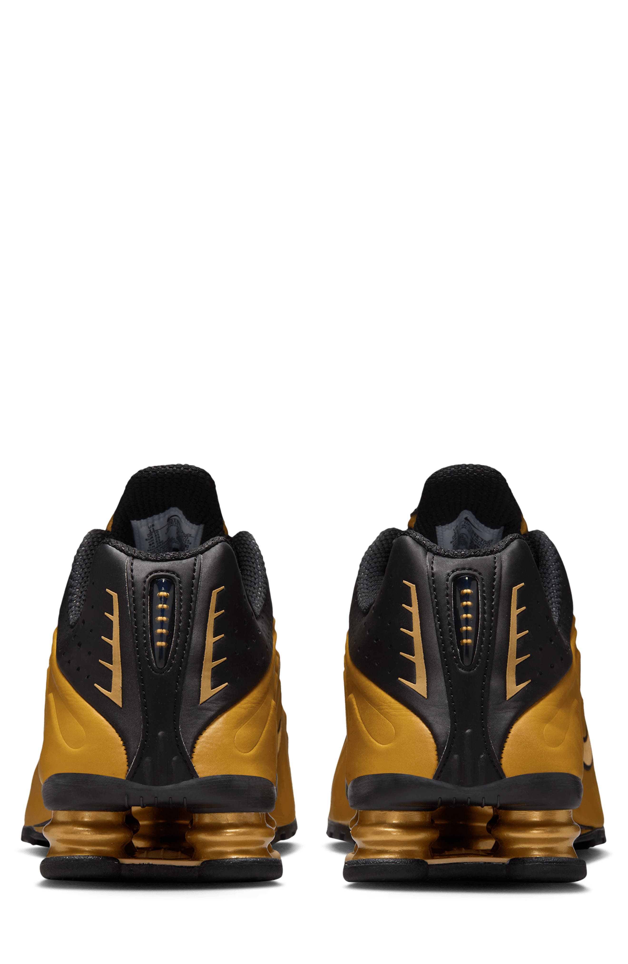 Nike Shox R4 Sneaker, Alternate, color, Metallic Gold/ Black