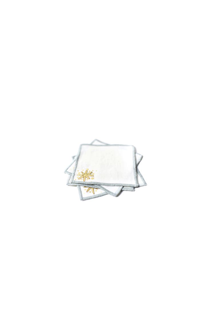 Gold Stars Cocktail Napkin Set of 4, Alternate, color, Yellow