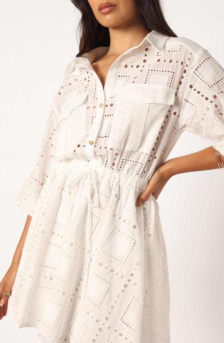 Petal & Pup Renn Cotton Eyelet Shirtdress, Alternate, color, 