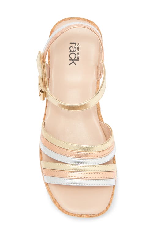 Nordstrom Rack Kids' Katherine Cork Platform Sandal In Brown