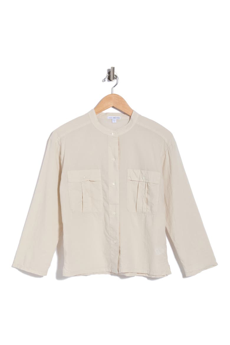 Cotton Crop Utility Shirt, Main, color, SALT