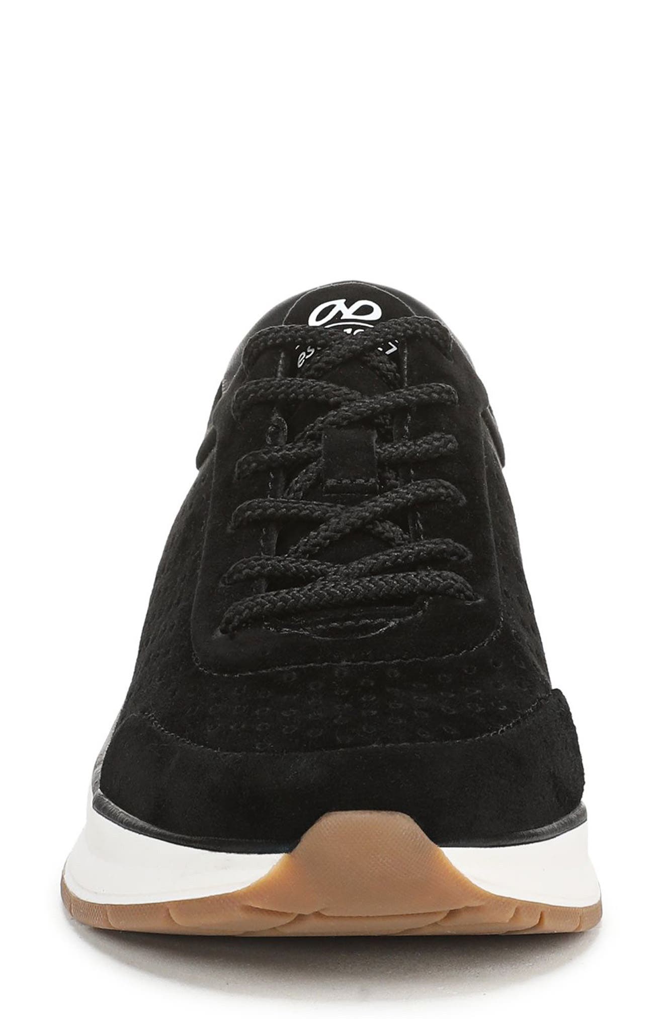 Naturalizer Perforated Sneaker, Alternate, color, Black