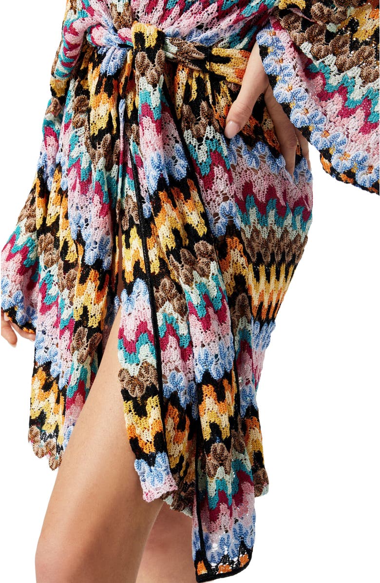 Missoni Cover-up In Lamé Viscose Lace With Belt, Alternate, color, 