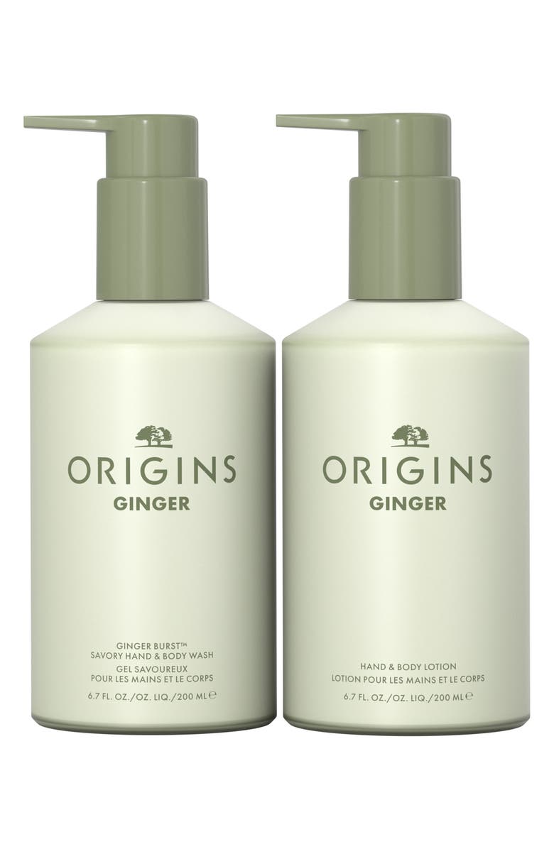 Origins Ginger Aromatic Hand Wash & Lotion Duo Holiday Gift Set $61 Value, Alternate, color, 