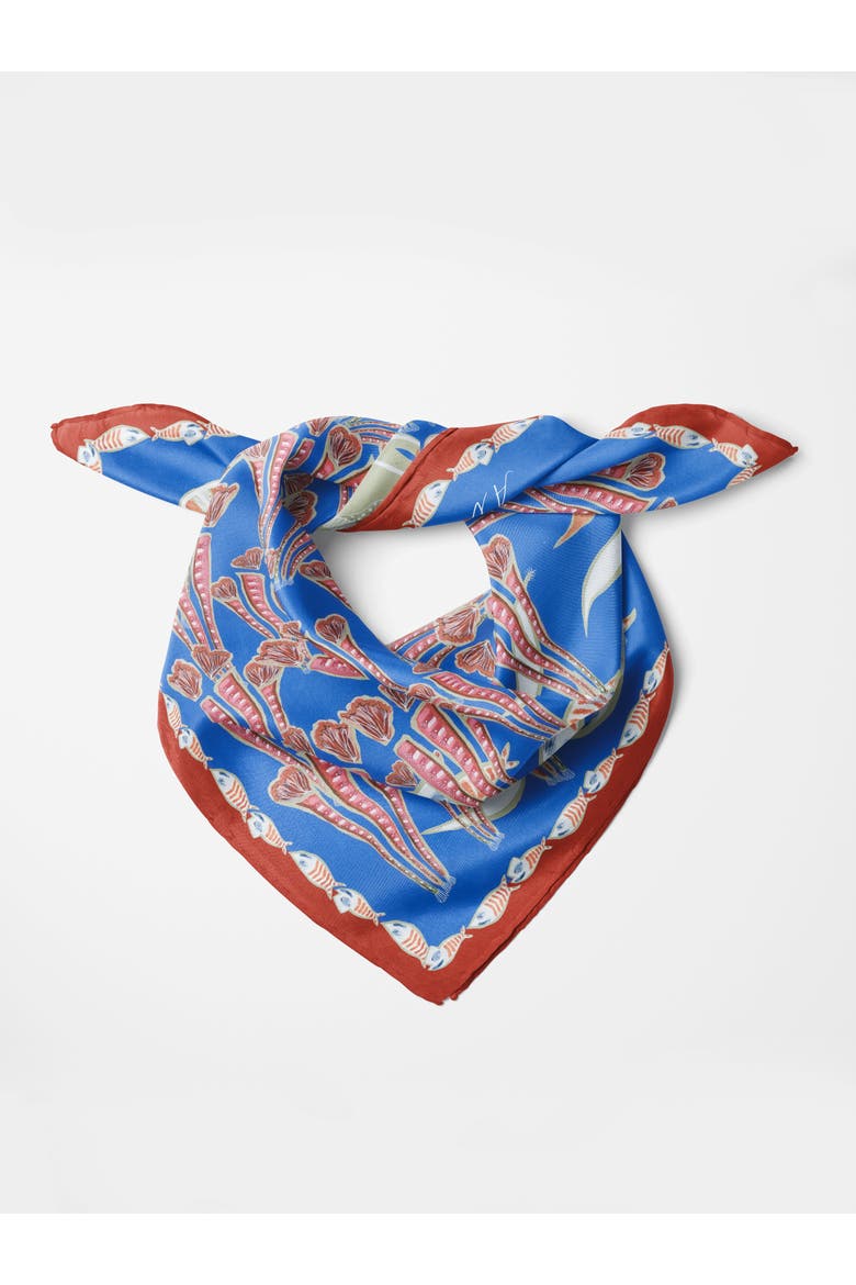 The Reef Silk Bandana, Alternate, color, Print 'the Reef'