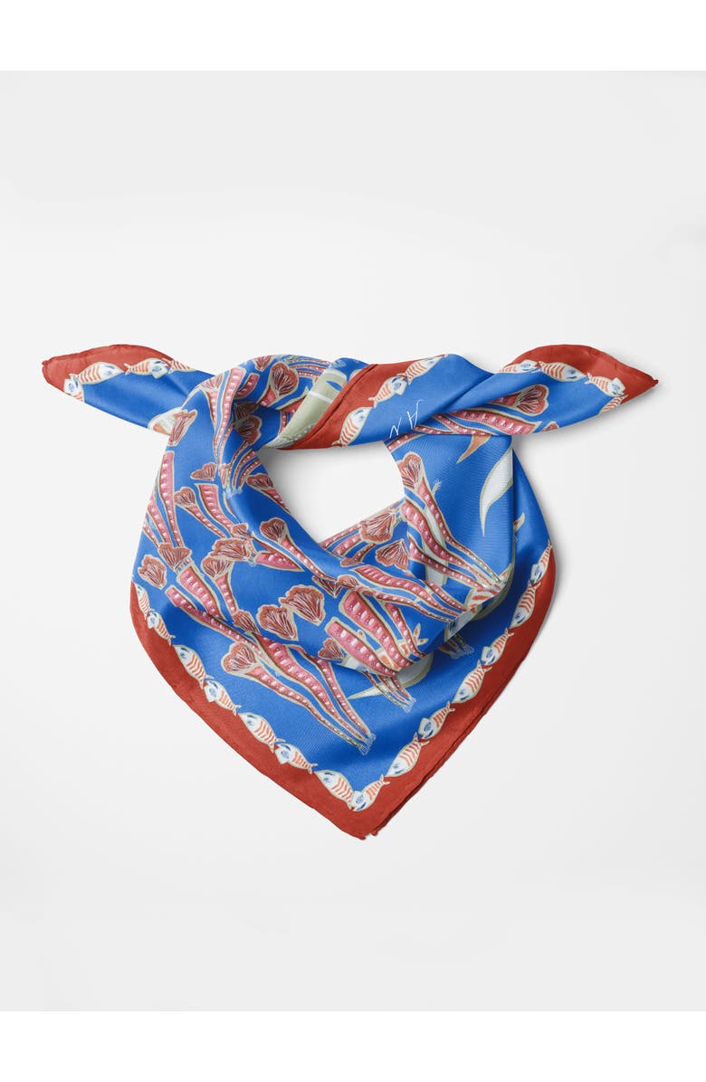 Alas The Reef Silk Bandana, Alternate, color, Print 'The Reef'