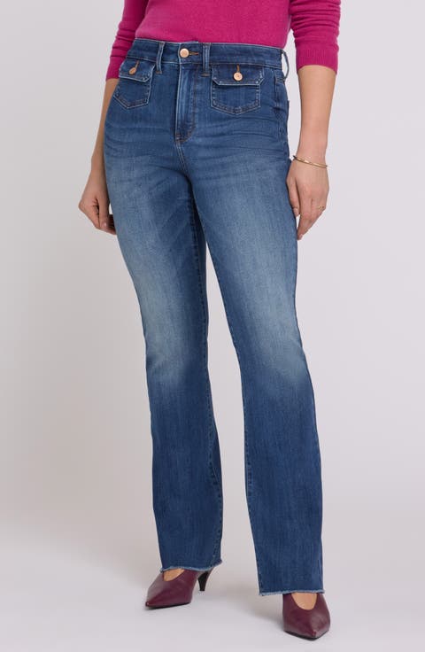 Barbara Raw Hem Bootcut Jeans