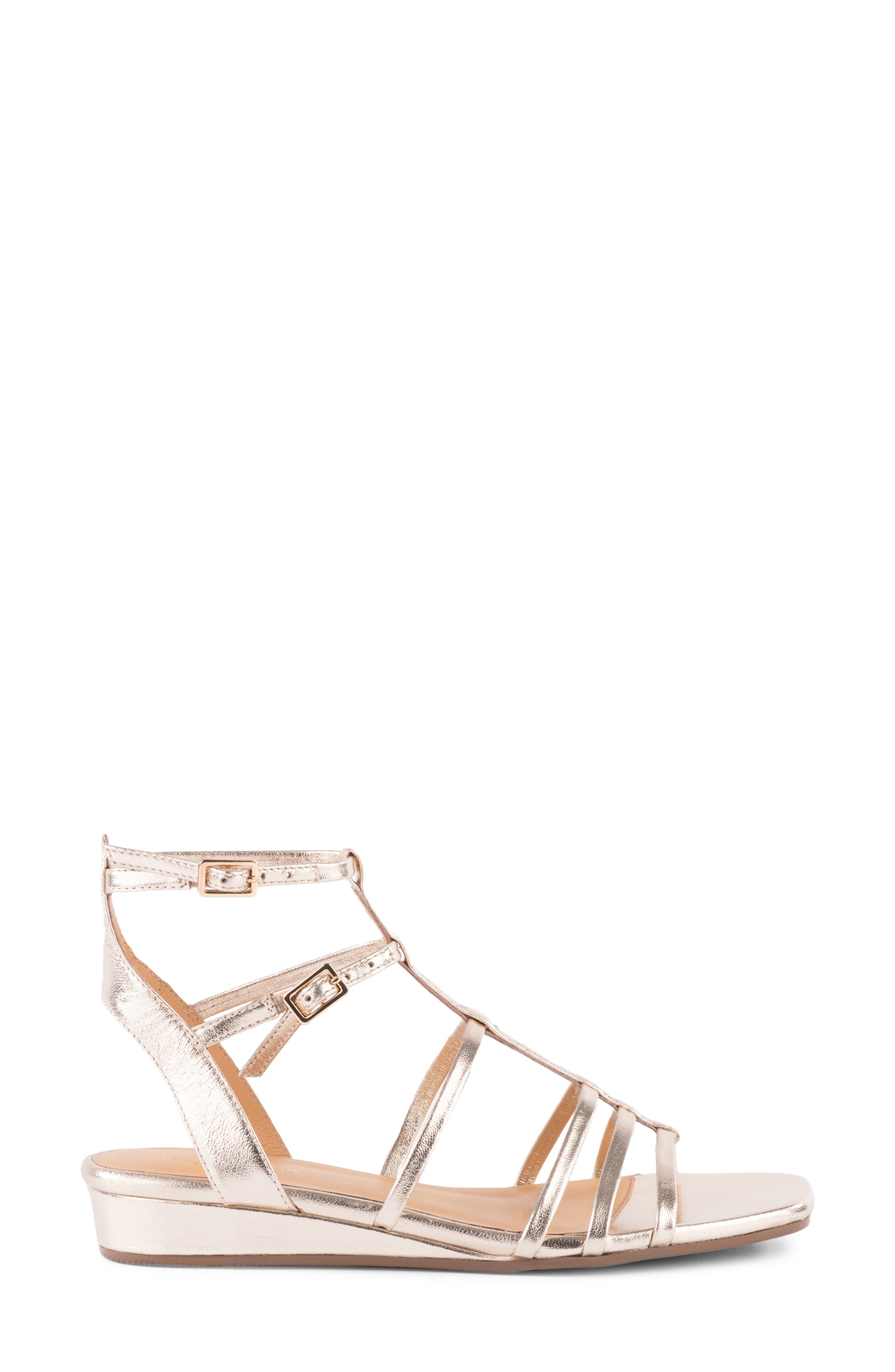 Seychelles Luxurious Wedge Sandal, Alternate, color, Light Gold