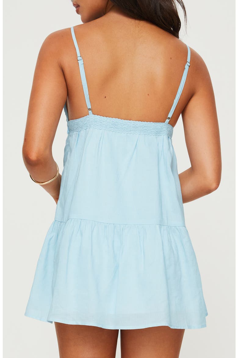 Nicoletta Eyelet Embroidered Babydoll Minidress, Alternate, color, LIGHT BLUE