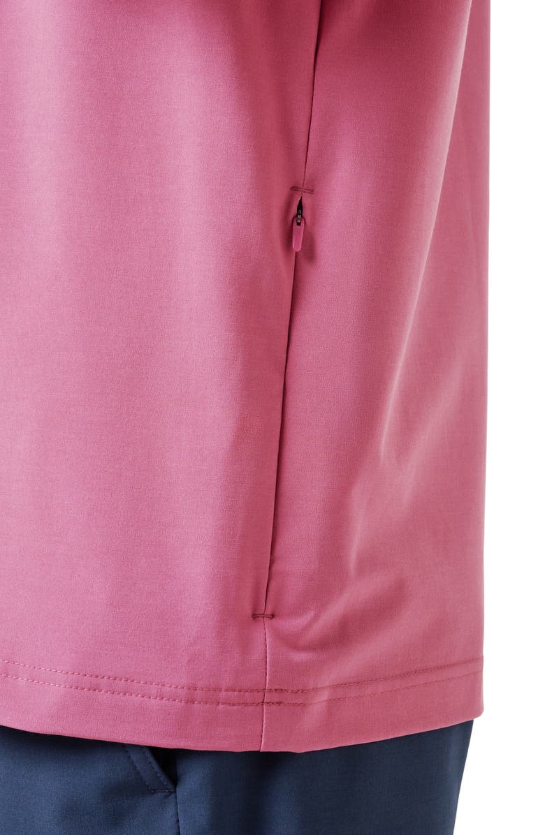 TravisMathew Air Tram Quarter Zip Pullover, Alternate, color, Rose Wine