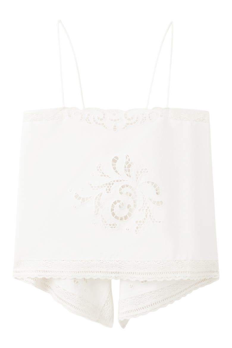 Floral Broderie Anglaise Top, Alternate, color, OFF WHITE
