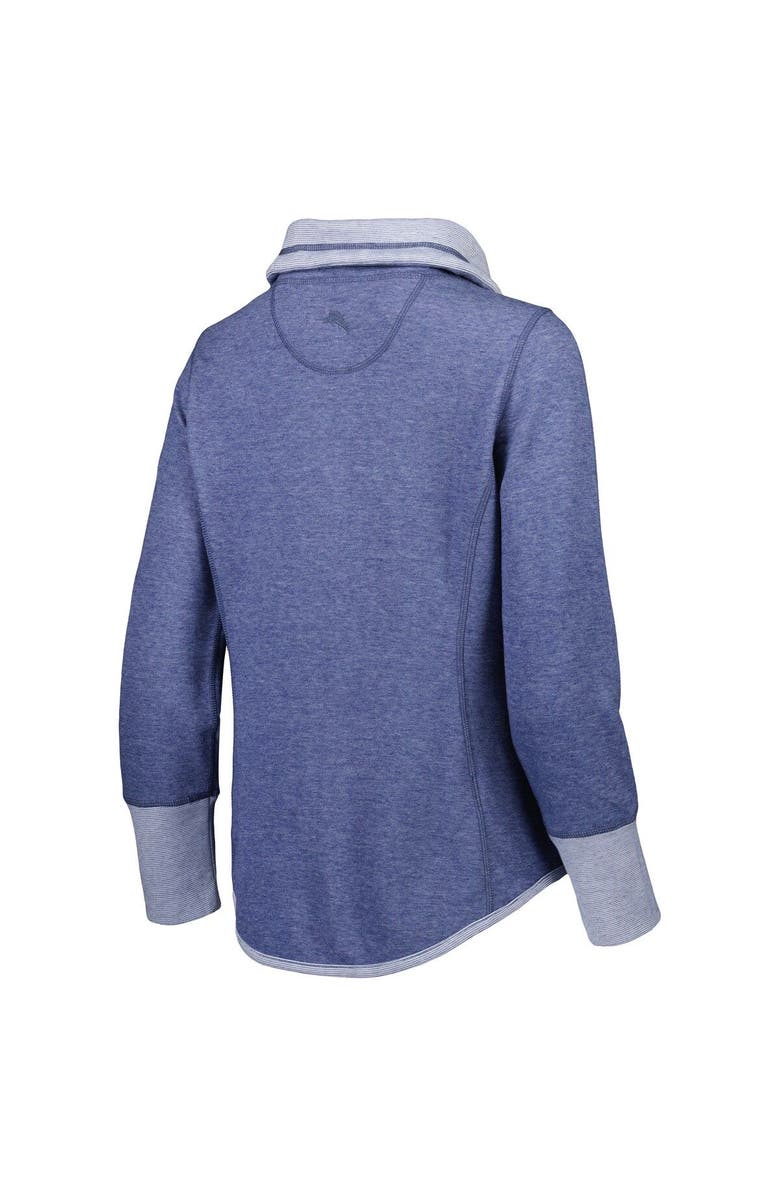 Tommy Bahama Women's Tommy Bahama Heathered Navy New England Patriots Sport Sun Fade Full-Zip Sweatshirt, Alternate, color, 