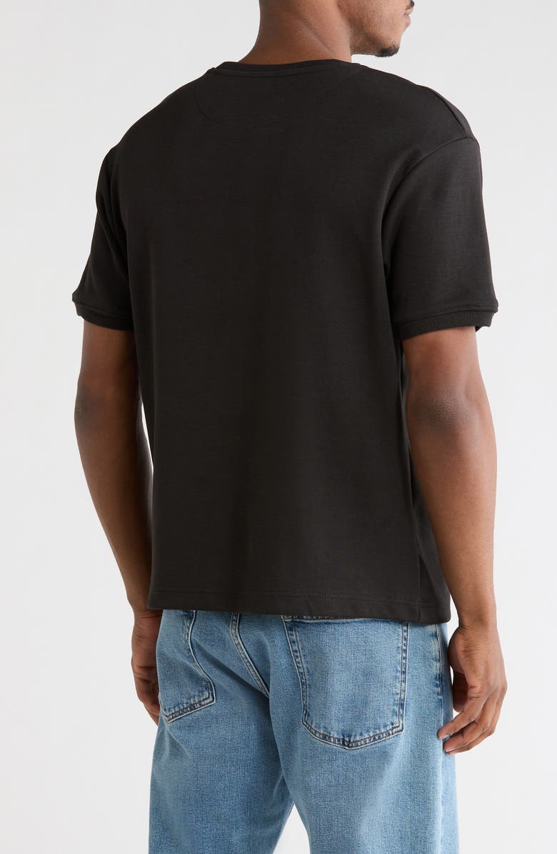 DENIM AND FLOWER Relaxed Fit Saint Paris Graphic Pocket T-Shirt, Alternate, color, Black