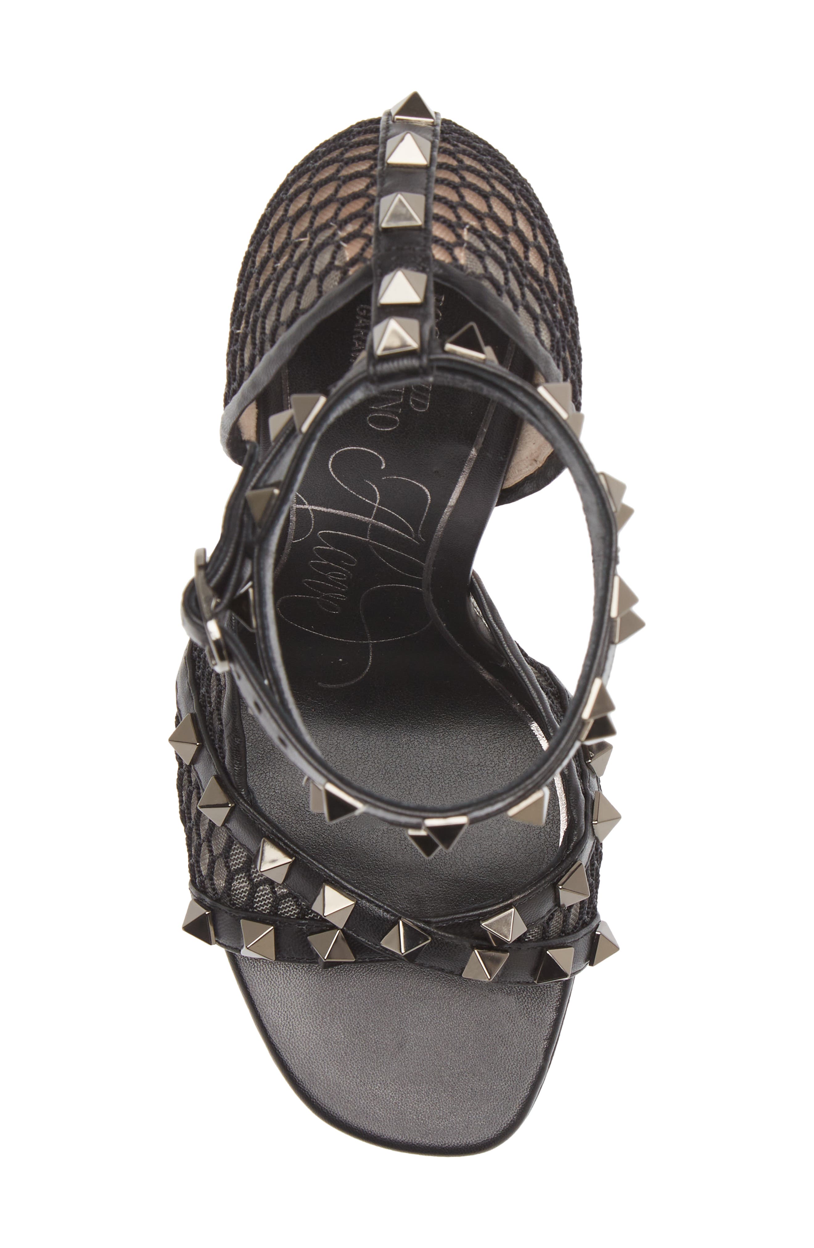 Valentino Garavani Alcove Fishnet Sandal, Alternate, color, 