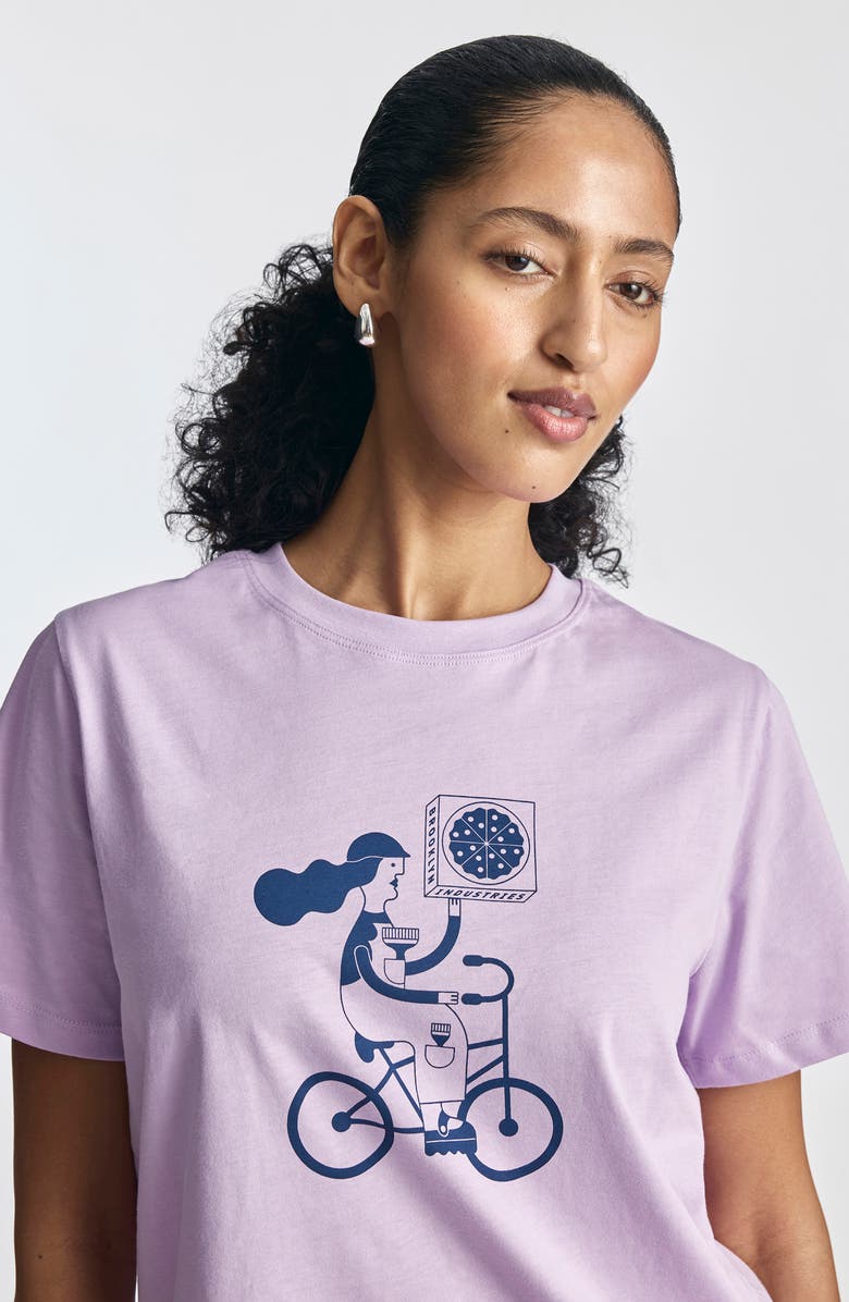 Brooklyn Industries Orchid Cotton Graphic T-Shirt, Alternate, color, Orchid Bloom