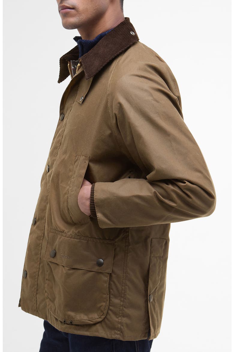 Bedale Water Resistant Waxed Cotton Jacket, Alternate, color, BARK