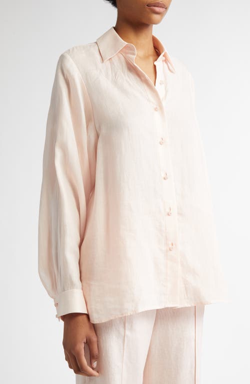 Zimmermann Oversize Button-up Shirt In Pink