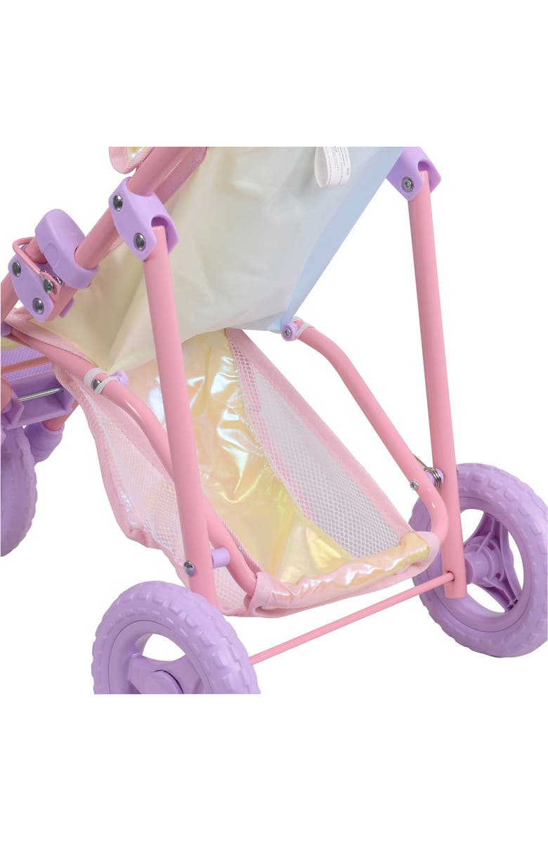 Teamson Kids Olivia's Little World Magical Dreamland Baby Doll Jogging Stroller, Alternate, color, Iridescent