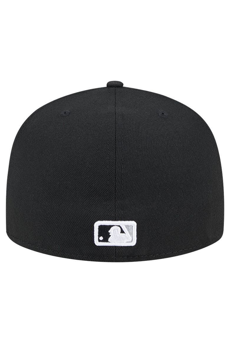 Men's New Era Black Chicago White Sox Checkered Undervisor 59FIFTY Fitted Hat, Alternate, color, Black