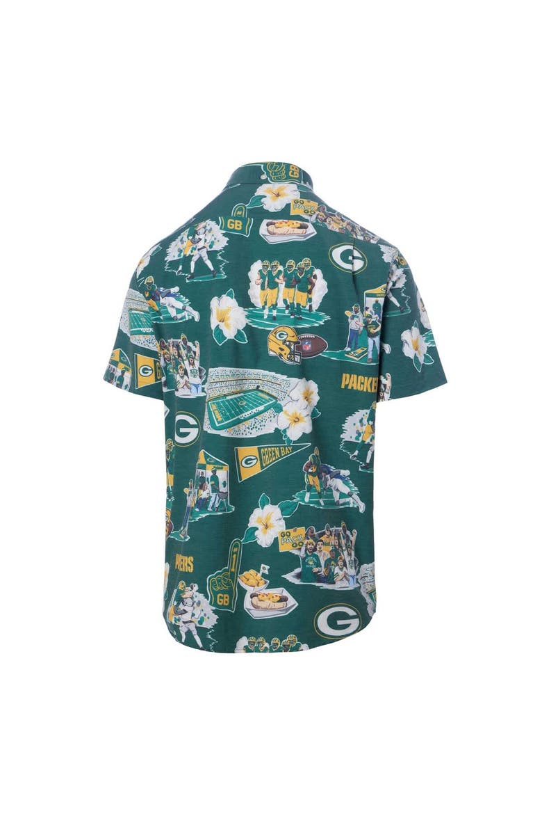 Men's Reyn Spooner Green Green Bay Packers Scenic Button-Down Shirt, Alternate, color, Green