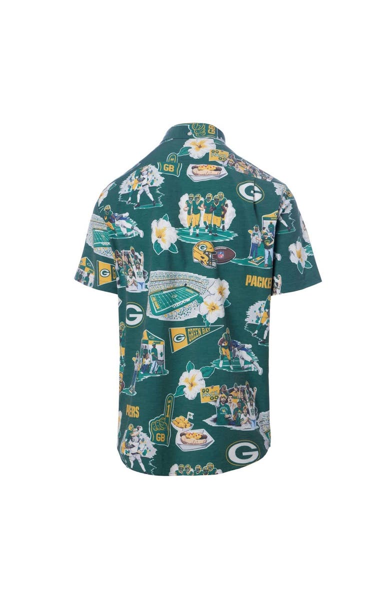 Reyn Spooner Men
s Reyn Spooner Green Green Bay Packers Scenic Button-Down Shirt, Alternate, color, Green