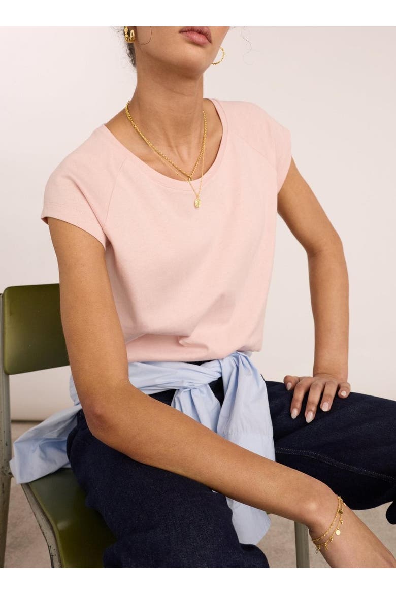 Catherine Scoop Neck T-Shirt, Alternate, color, Powder Pink