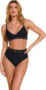 STYLEST DreamLift Push-Up Grommet Bikini Top