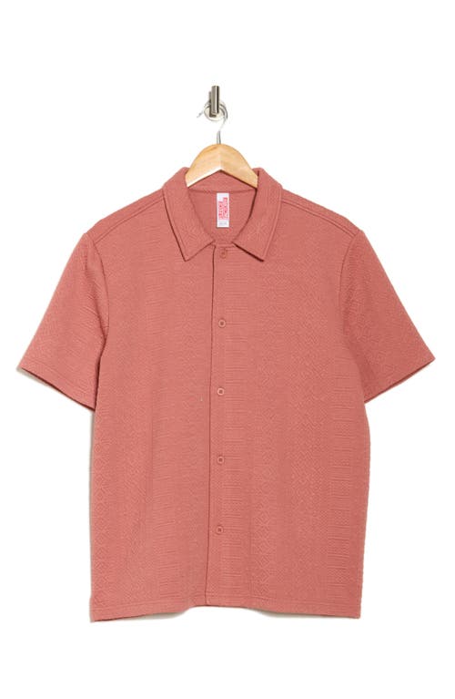 Fleece Factory Geometric Jacquard Button-up Shirt