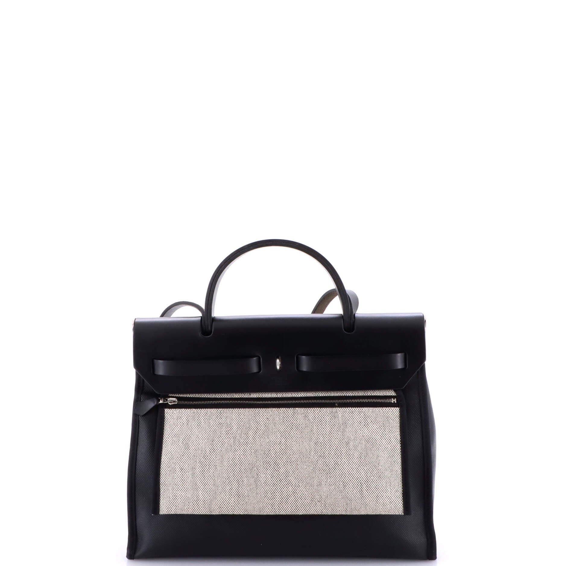 Pre-Owned Hermes Herbag Zip Berline Vache Canvas and Leather 31, Alternate, color, 