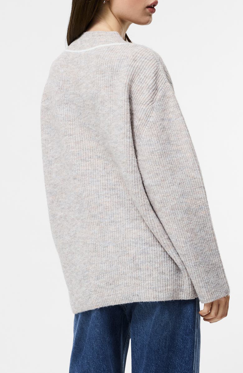 French Connection Kezia V-Neck Sweater, Alternate, color, Stone Grey