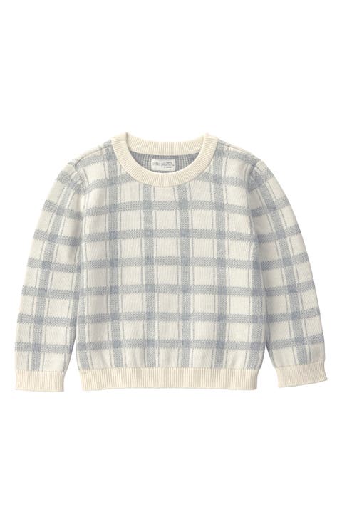 Kids' Plaid Organic Cotton Sweater