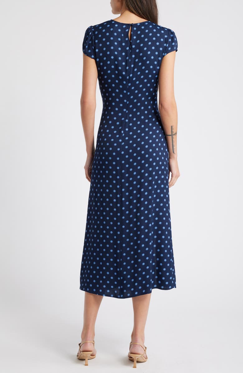 Reformation Frasier Polka Dot Midi Dress, Alternate, color, 