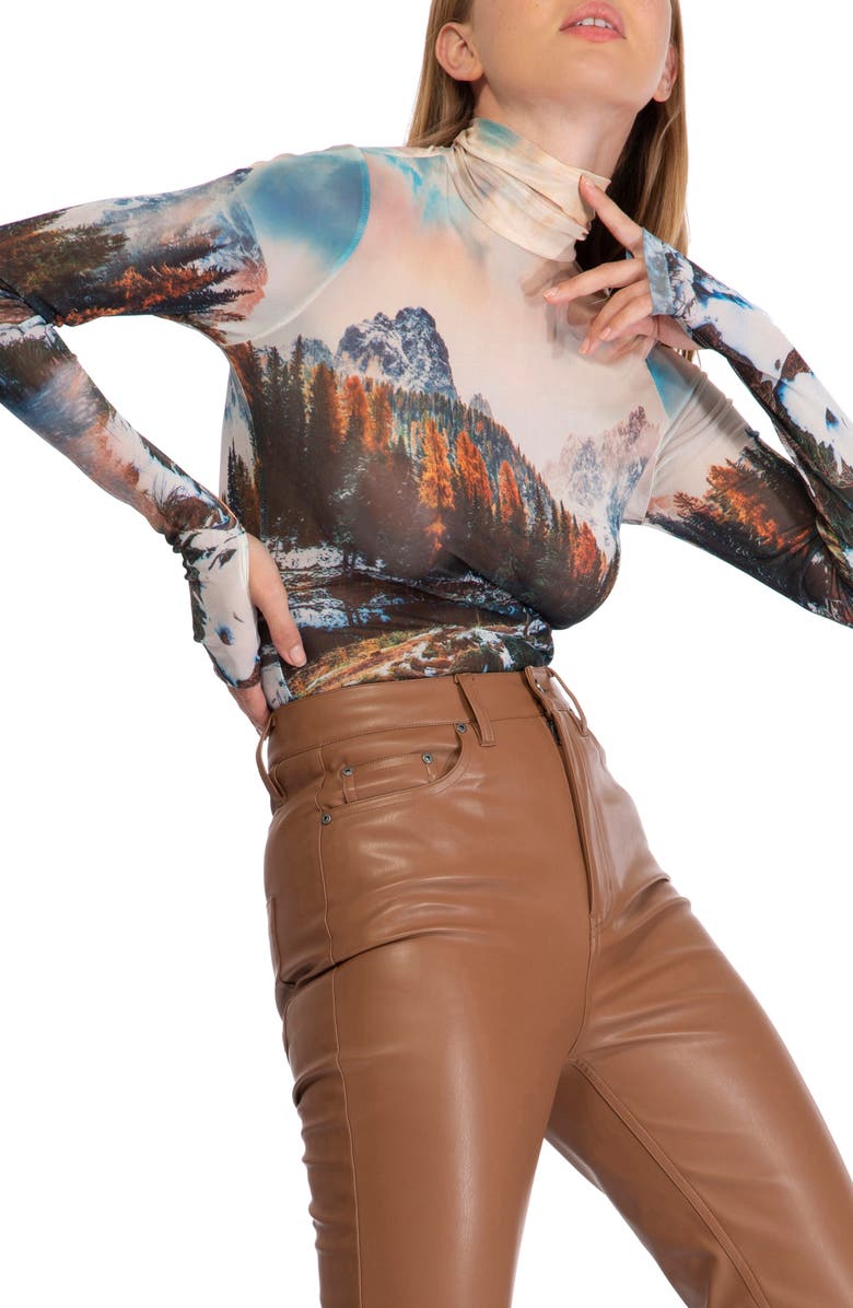 AFRM Zadie Semisheer Turtleneck, Main, color,