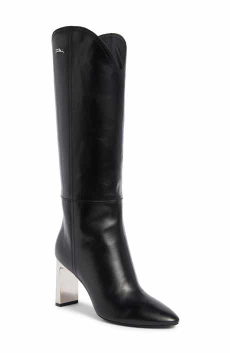Longchamp Metallic Heel Western Boot