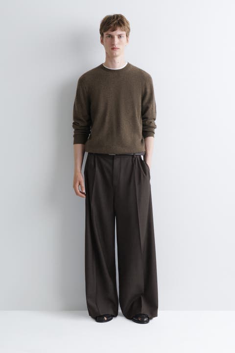 Pleated Relaxed-fit Wide-leg Pants