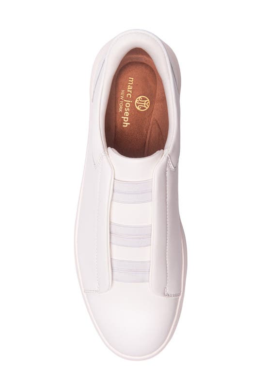 Allen Street Hands Free Technology Lightweight Leather Sneaker, Alternate, color, White Napa Leather