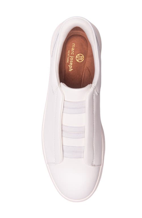 Marc Joseph New York Allen Street Hands Free Technology Lightweight Leather Sneaker In White