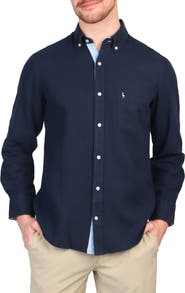 TailorByrd Linen Blend Button-Down Shirt