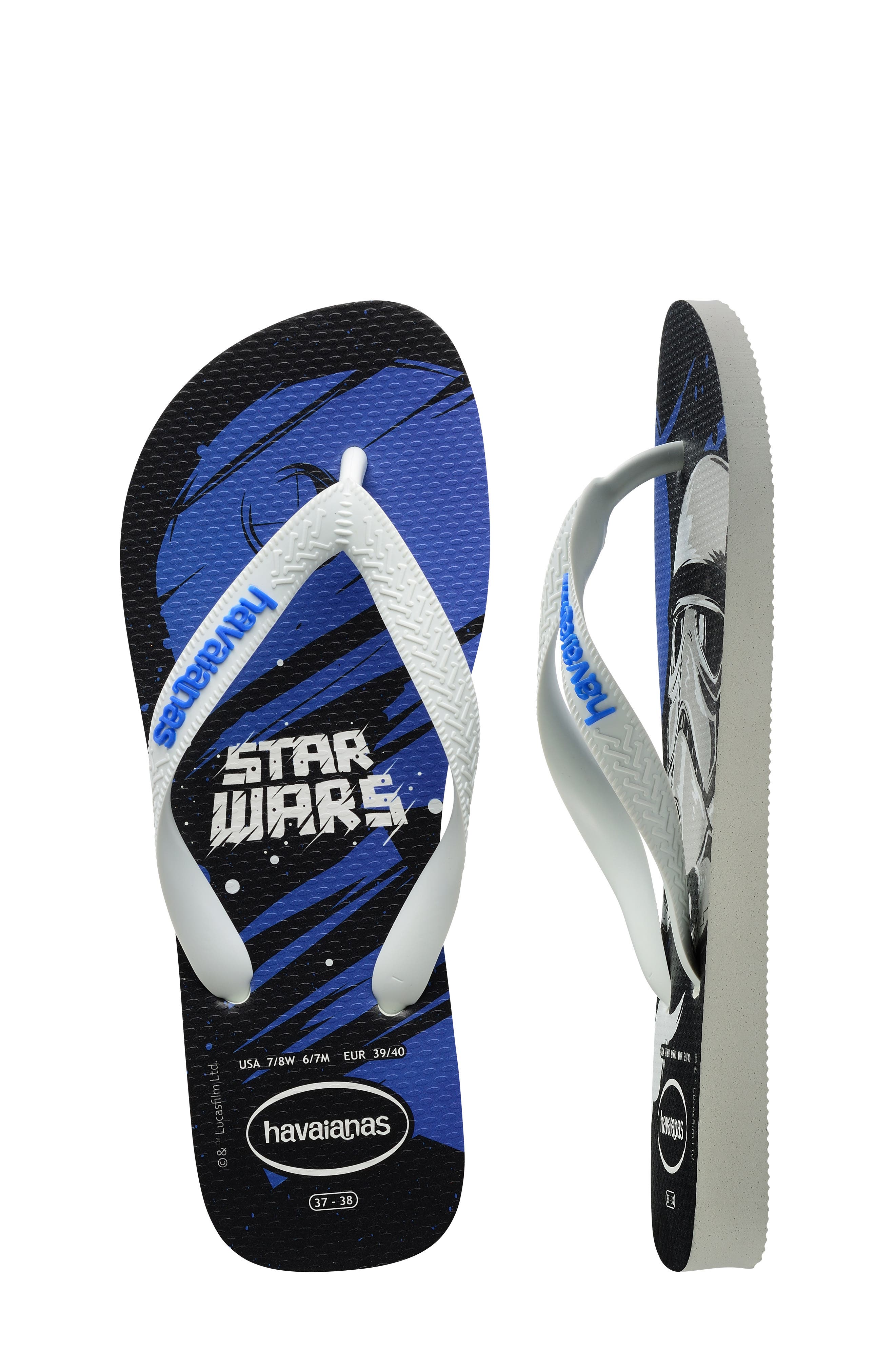 'Star Wars™' Flip Flop, Alternate, color, WHITE/ STAR BLUE/ WHITE