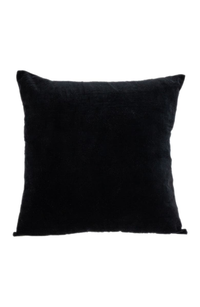 PARKLAND COLLECTION Apollo Transitional Black Throw Pillow, Main, color, Black