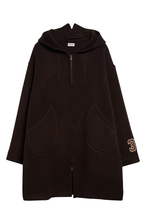 Bode Sideline Wool Coat In Brown