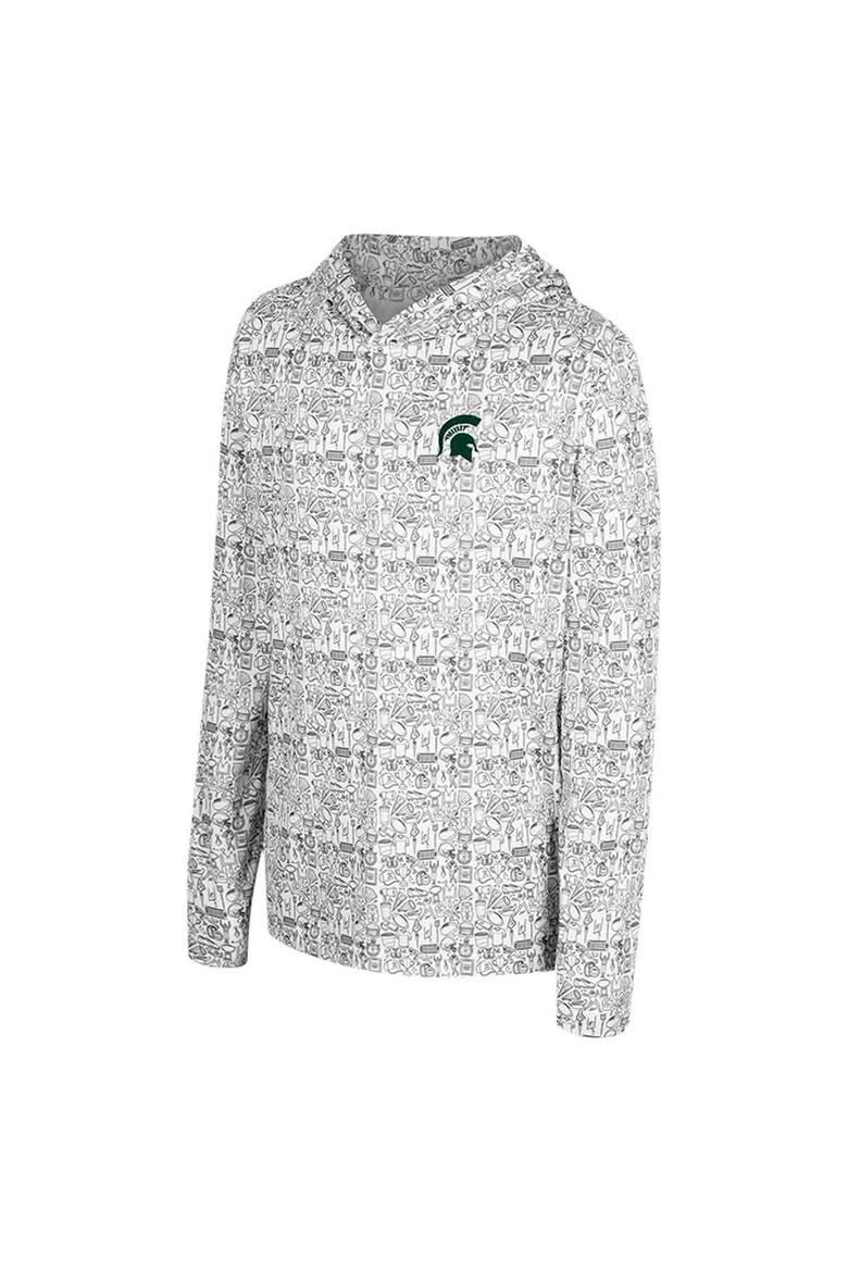 Youth Colosseum Black Michigan State Spartans All-Over Print Hoodie, Alternate, color, Black