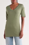 GO COUTURE V-Neck Pocket T-Shirt