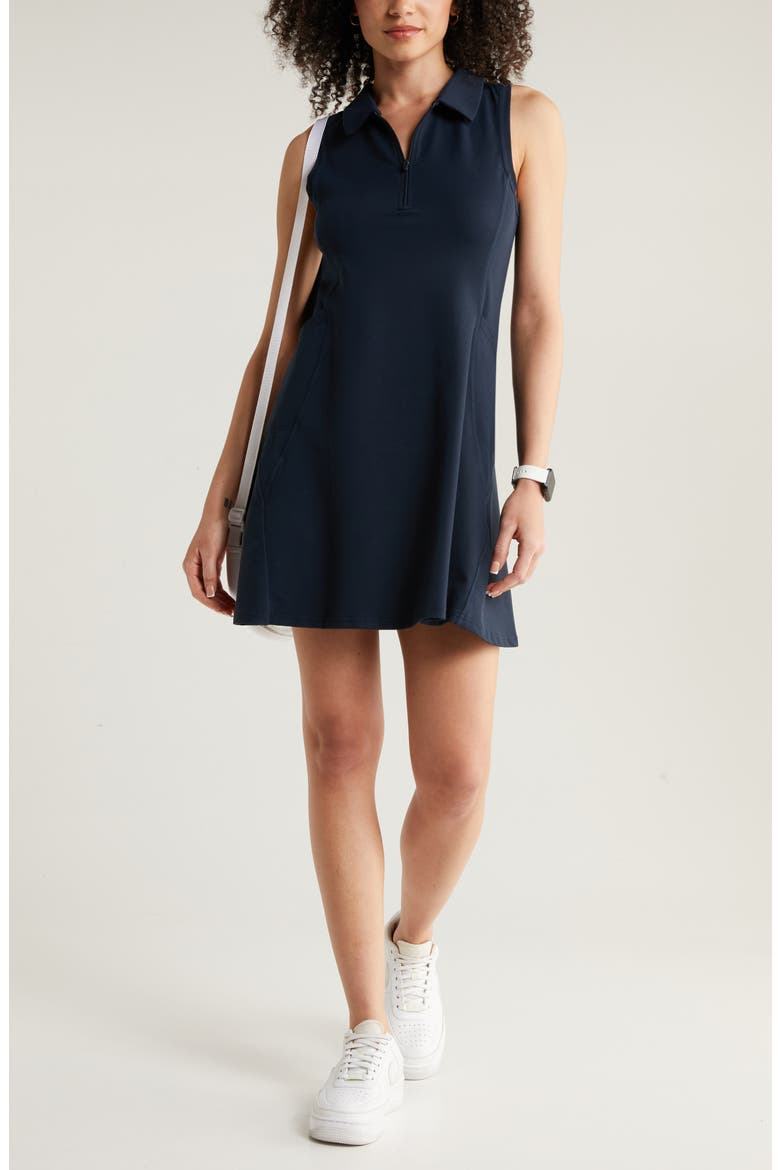 Replay Sleeveless Polo Dress & Shorts Set, Alternate, color, NAVY SAPPHIRE