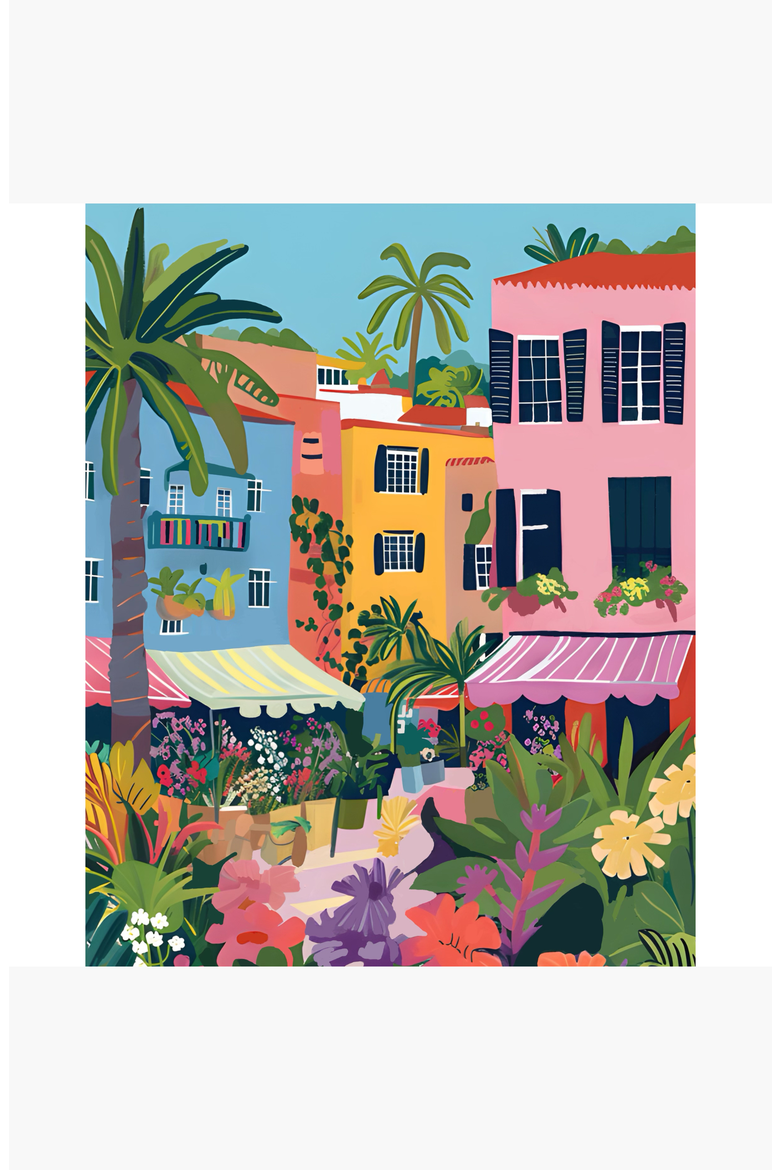 Miami Flower Market Paint by Numbers Kit, Alternate, color, Multicolor