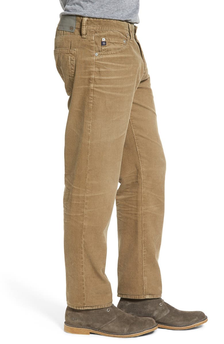 AG 'Graduate' Tailored Straight Leg Corduroy Pants, Alternate, color, Sulfur Infantry Khaki
