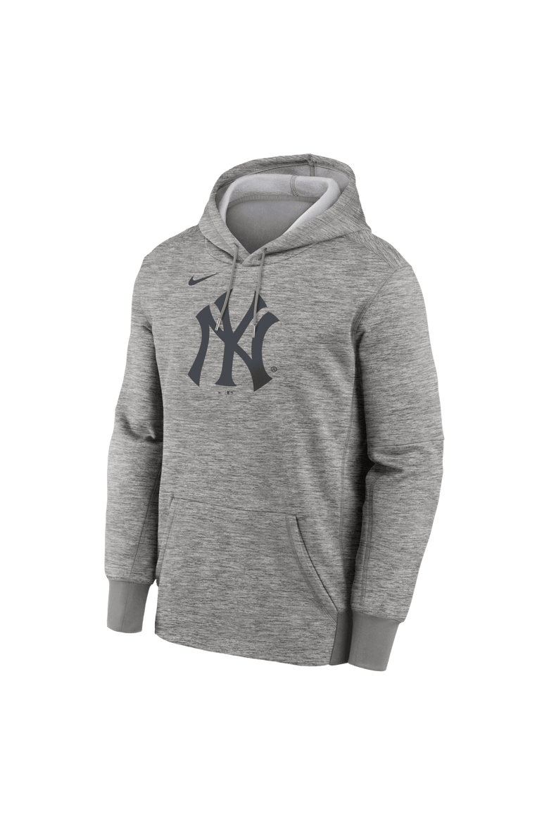 Men's Nike Heather Gray New York Yankees Primary Logo Therma Hoodie, Alternate, color, Heather Gray