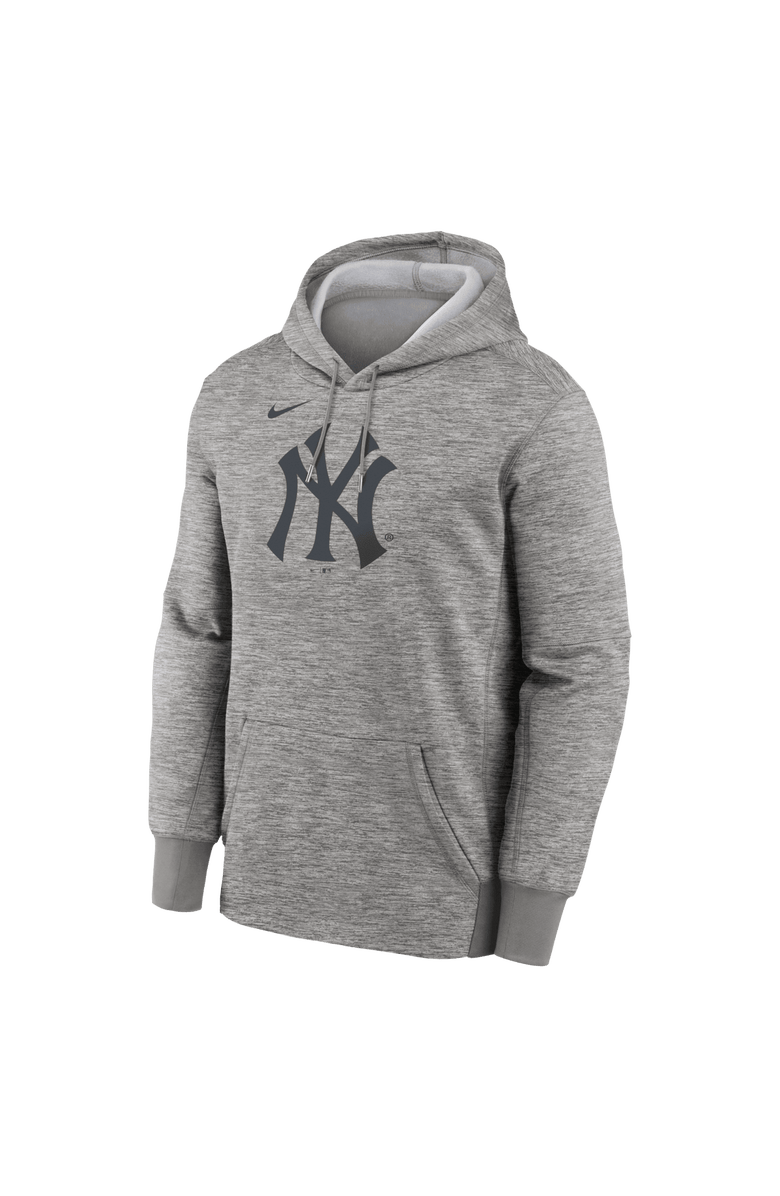 Nike Men's Nike Heather Gray New York Yankees Primary Logo Therma Hoodie, Alternate, color, Heather Gray